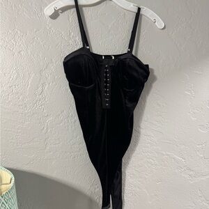 Women’s Black Corset Bodysuit